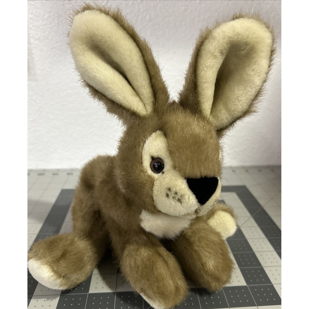 A&A‎ Plush Jack Rabbit Hare Brown Bunny Lifelike Stuffed Animal Vintage